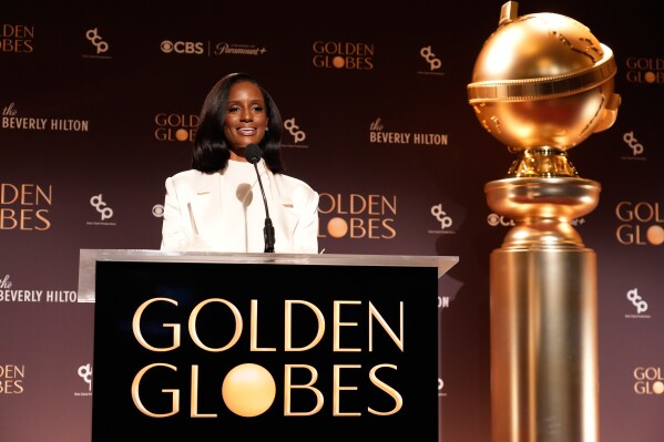 Skye P. Marshall appears during the nominations announcement for the 83rd Golden Globes on Monday, Dec. 8, 2025, at the Beverly Hilton Hotel in Beverly Hills, Calif. (AP Photo/Chris Pizzello)