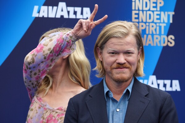 Kirsten Dunst, left, and Jesse Plemons arrive at the Film Independent Spirit Awards, Feb. 15, 2026, at the Hollywood Palladium in Los Angeles. (Photo by Jordan Strauss/Invision/AP, File)