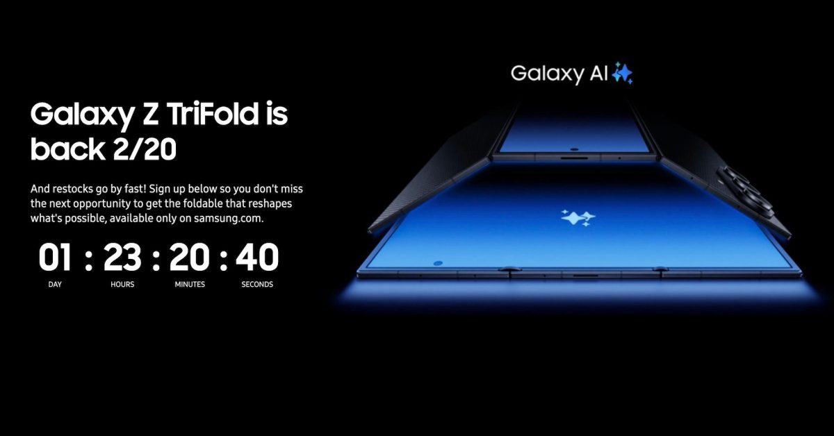 Samsung officially reveals Galaxy Z TriFold restock tomorrow [Update]