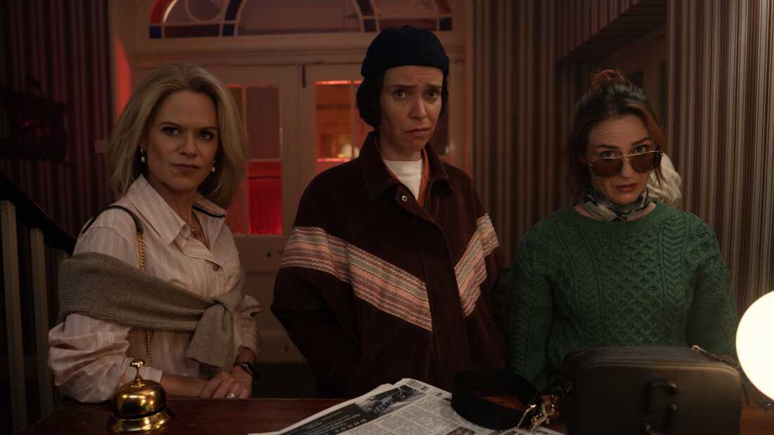 Sinead Keenan, Caoilfhionn Dunne and Roisin Gallagher in How To Get To Heaven From Belfast.