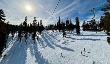Bear Trio Spotted Running Across Tahoe Ski Hill