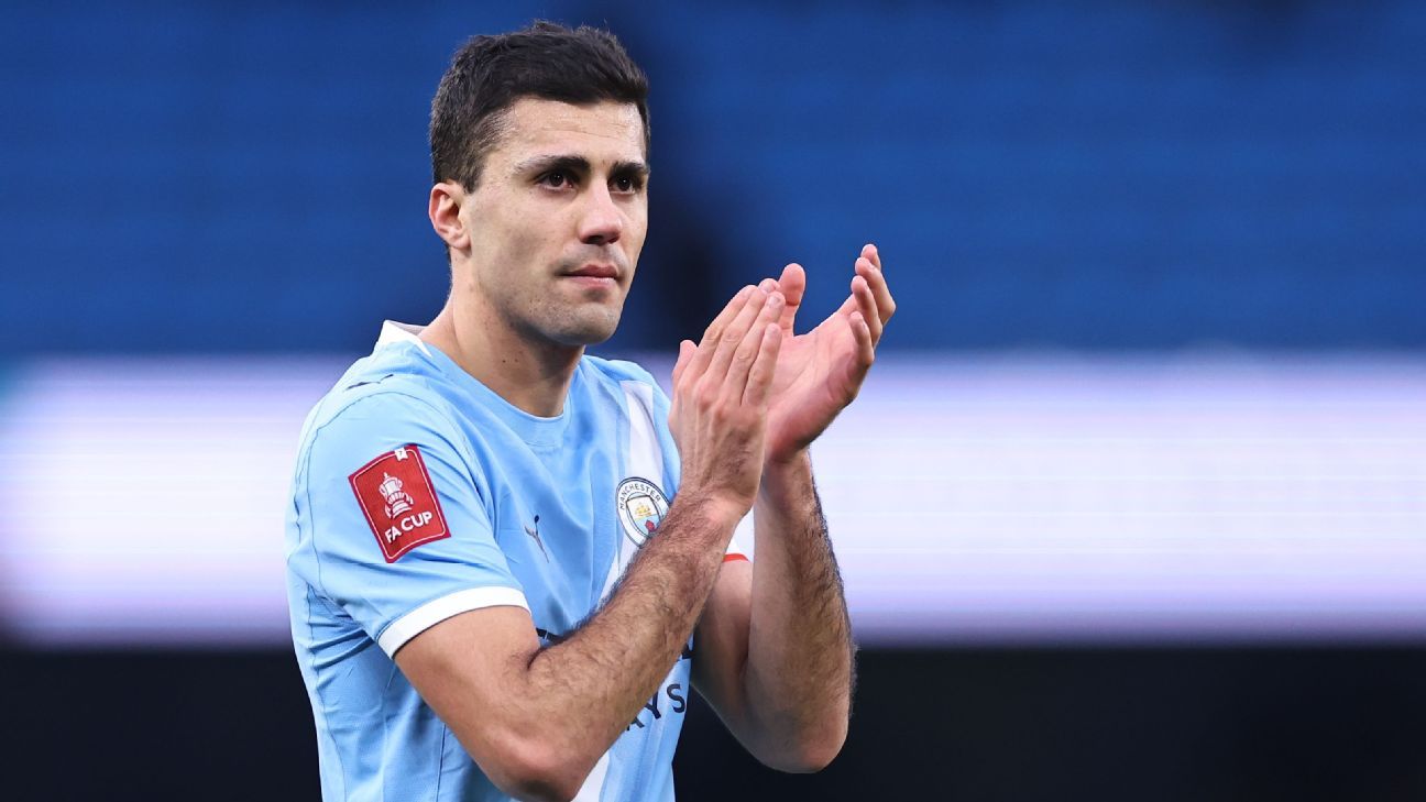 Guardiola: Man City's Rodri returned 'too early' from injury