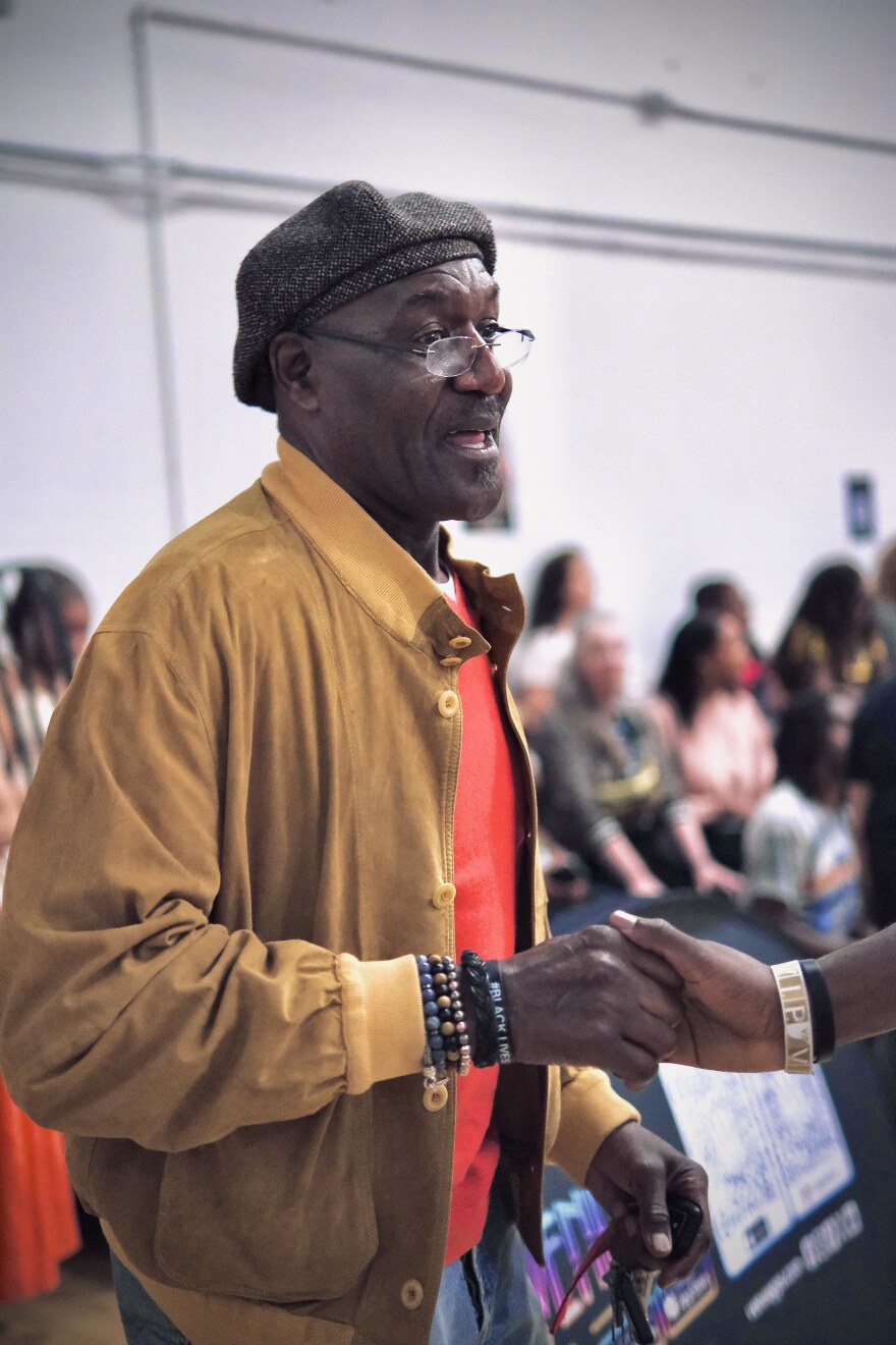 Delroy Lindo from the movie Sinners at the WPBA All Star game