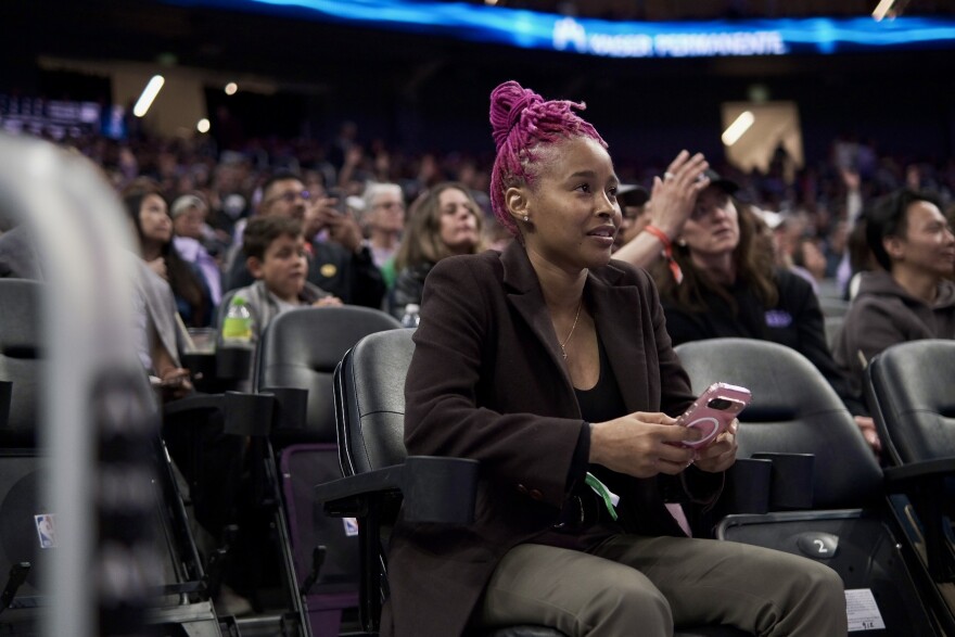 Faatimah at the Valkyries vs the Minnesota Lynx.