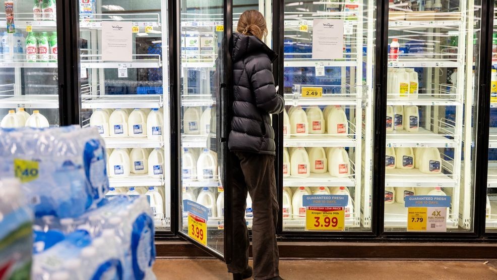 FILE - A customer shops at Kroger on January 22, 2026, in Little Rock, Arkansas. (Photo by Will Newton/Getty Images)