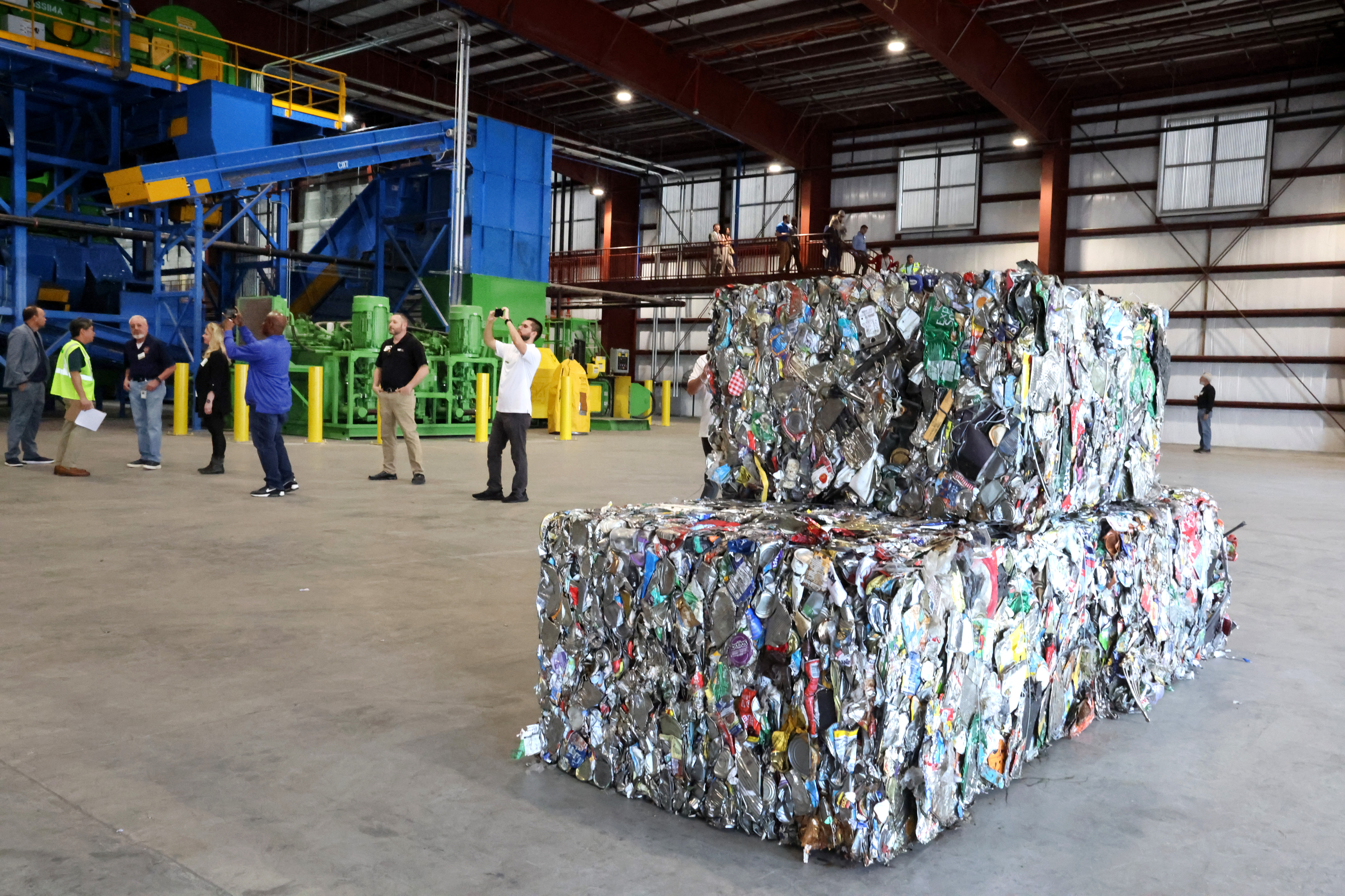 Recycling material is seen during a tour of Waste Management Recycling South Florida facility in Pembroke Pines on Thursday, February 19, 2026. WM invested $90 million to help drive material circularity in South Florida by building the facility, which is capable of processing up to 275,000 tons of material per year and 60+ tons per hour, making it the largest and anticipated highest volume WM recycling facility companywide. (Carline Jean/South Florida Sun Sentinel).