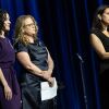 Rachel Feres (left) and other family members speak at a memorial event at DAR Constitution Hall in Washington, D.C. for the 67 people who were killed in the midair collision of a U.S. Army helicopter and an American Airlines regional jet a year ago.