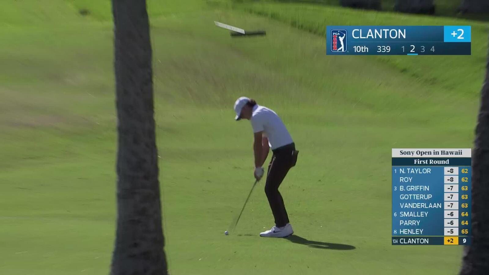 Luke Clanton nearly skips it in, drains 7-foot birdie putt on No. 10 at Sony Open