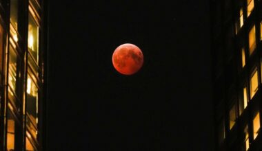 A total lunar eclipse will turn the moon blood red on Tuesday across several continents