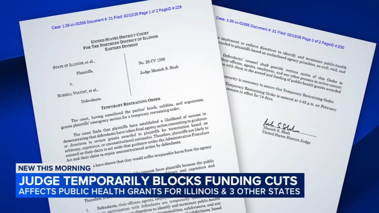 Judge blocks Trump admin from blocking $600M in health care for Illinois, 3 other Democratic-led states