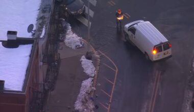 Water main break floods street in Passaic, New Jersey