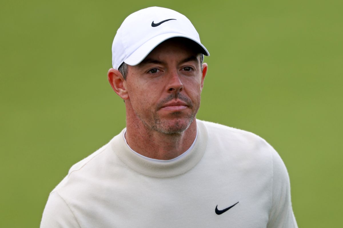 Rory McIlroy of Northern Ireland walks to the eighth hole during the second round of the AT&T Pebble Beach Pro-Am 2026 at Pebble Beach Golf Links on February 13, 2026 in Pebble Beach, California.