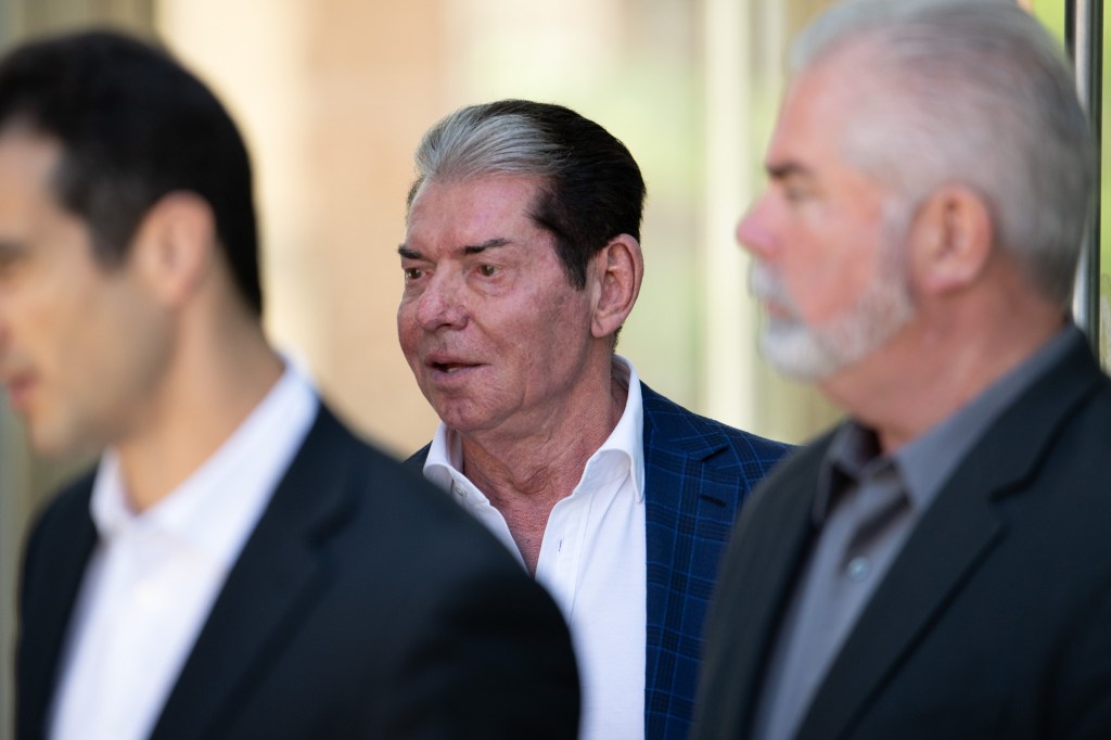 Vince McMahon at Stamford Superior Court for an arraignment.