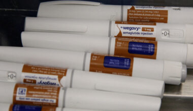 FILE PHOTO: Wegovy pens are sorted at a packaging line at Novo Nordisk's facility in Hillerod, Denmark