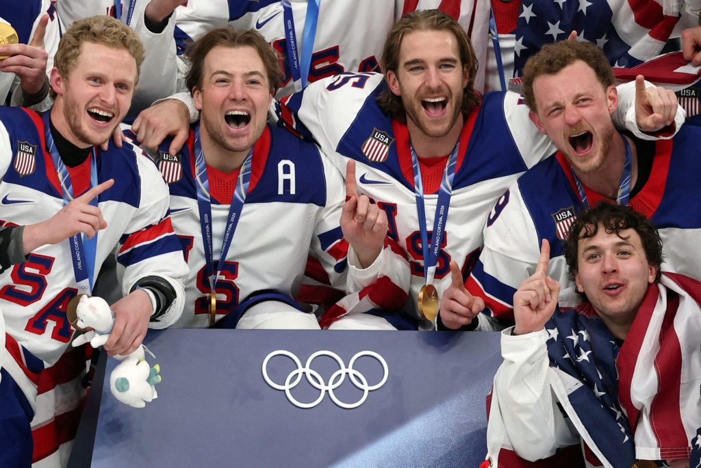 Ice Hockey - Men's Victory Ceremony