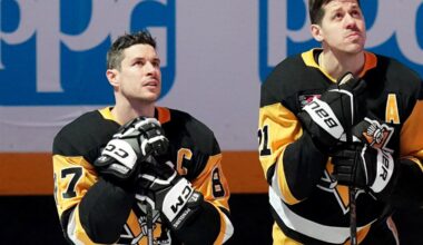 Sidney Crosby sheds tears during ceremony honoring Penguins’ 2016 Stanley Cup title
