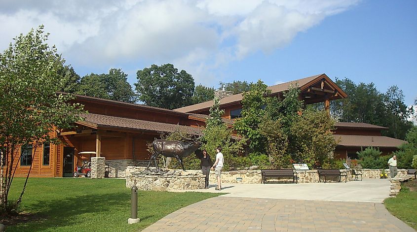 The Elk Country Visitor's Center at 134 Homestead Road in Benezette, Elk County, Pennsylvania.