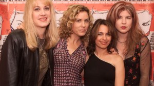 The Bangles, L. to R. Debbi Peterson, Vicki Peterson, Susanna Hoffs and Michael Steele at the 'Rock For Choice' concert to save Roe v. Wade at the Hollywood Palladium in Los Angeles, Ca. 4/6/01. Photo by Kevin Winter/Getty Images.