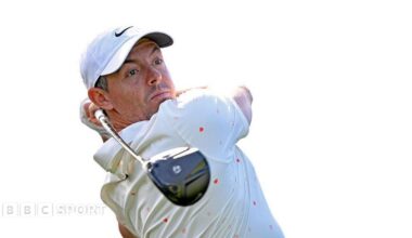 Rory McIlroy in action at the Genesis Invitational