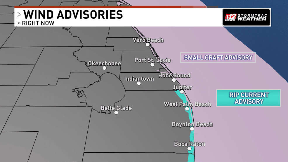 Breezy today, rough seas continue, warm and dry week ahead. (WPEC)