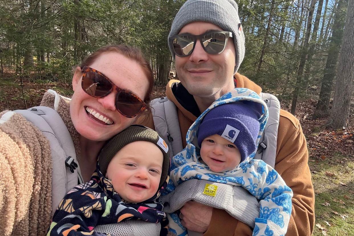 Abby and Chris Wood with twins Simon and Clive Courtesy of Abby Wood