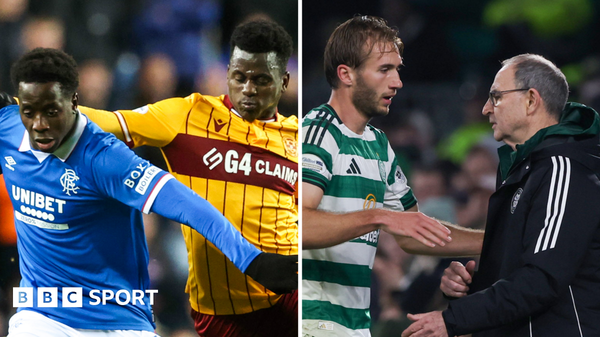Rangers' Djeidi Gassama, Motherwell's Ibrahim Said and Celtic's Benjamin Nygren and Martin O'Neill