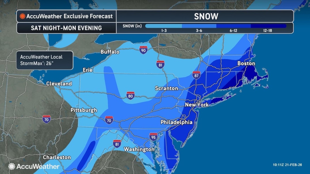 N.J. weather: Up to 20 inches of snow, blizzard warning with 55 mph winds