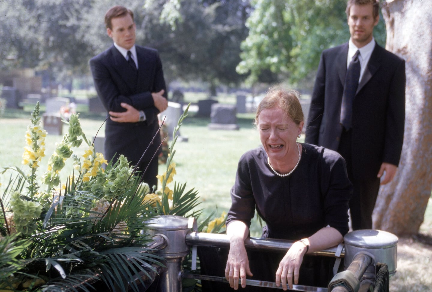 From left: Michael C. Hall, Frances Conroy, and Peter Krause in "Six Feet Under."