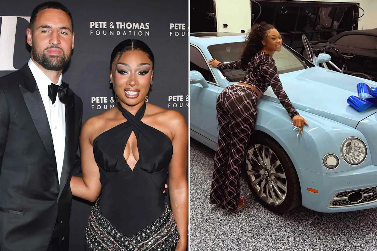 Megan Thee Stallion Receives a Blue Birthday Bentley from Boyfriend Klay Thompson