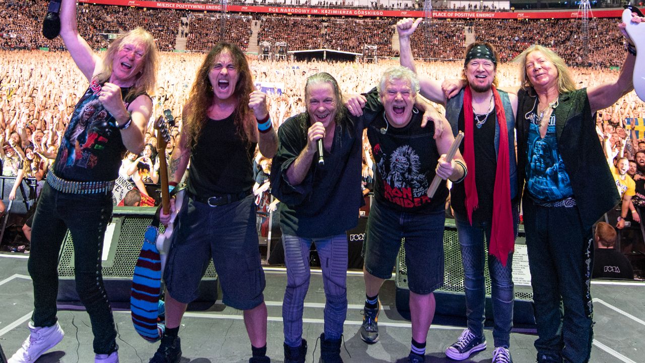 Iron maiden onstage in 2025