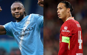 Semenyo plays for Manchester City while Van Dijk features for Liverpool