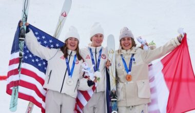USA’s Elizabeth Lemley, Jaelin Kauf take gold and silver in women’s freestyle skiing moguls