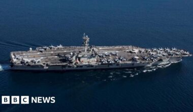 US says it shot down Iranian drone flying towards aircraft carrier - BBC
