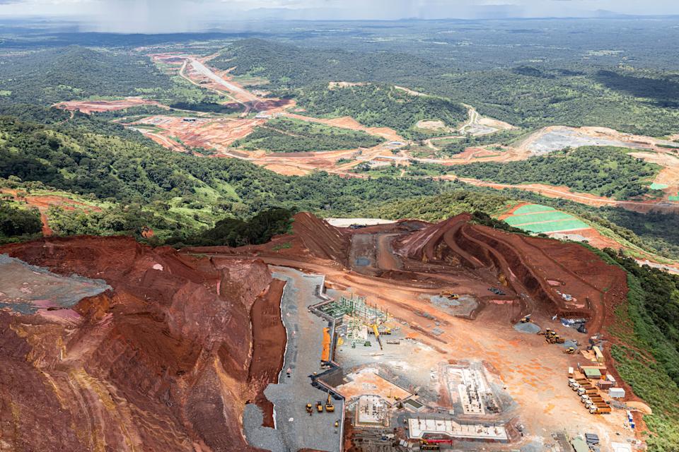 The Simandou mining project pictured from above.