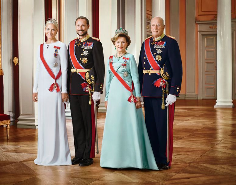 Image may contain: Harald V of Norway, Haakon, Crown Prince of Norway, Queen Sonja of Norway, Person, Adult, and Wedding