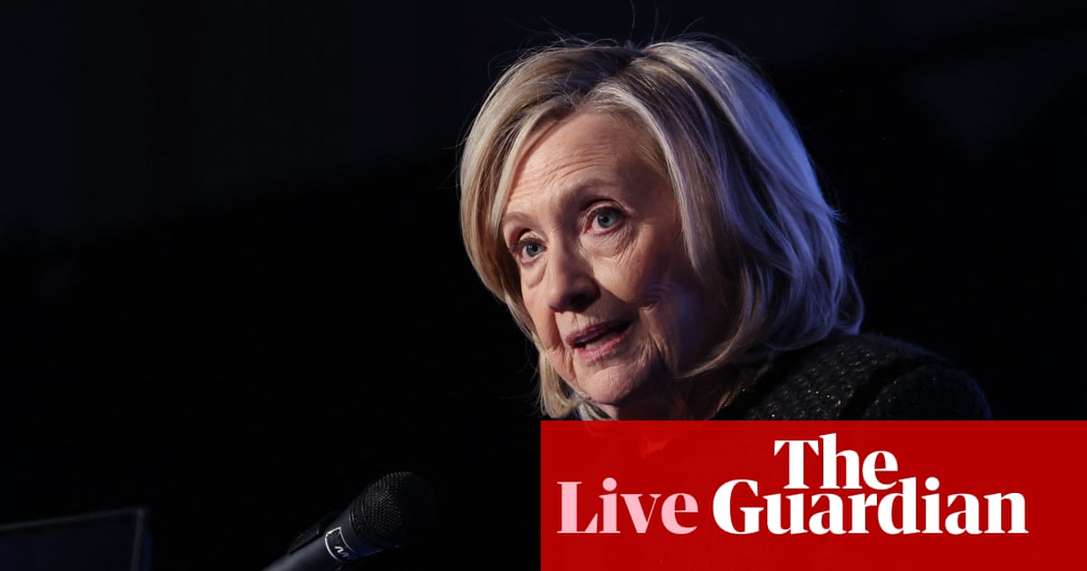 Hillary Clinton accuses Trump administration of Epstein files cover-up – US politics live | Trump administration