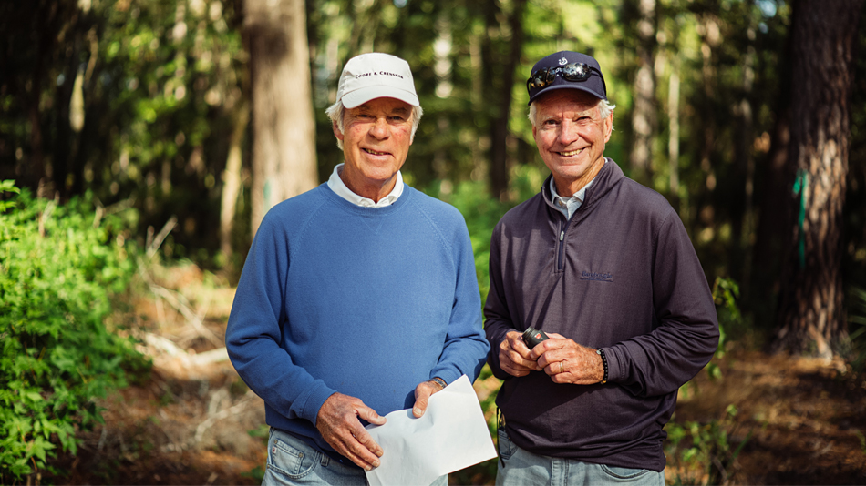 The new course was designed by Ben Crenshaw (left) and Bill Coore to showcase the natural beauty of the Carolina Lowcountry