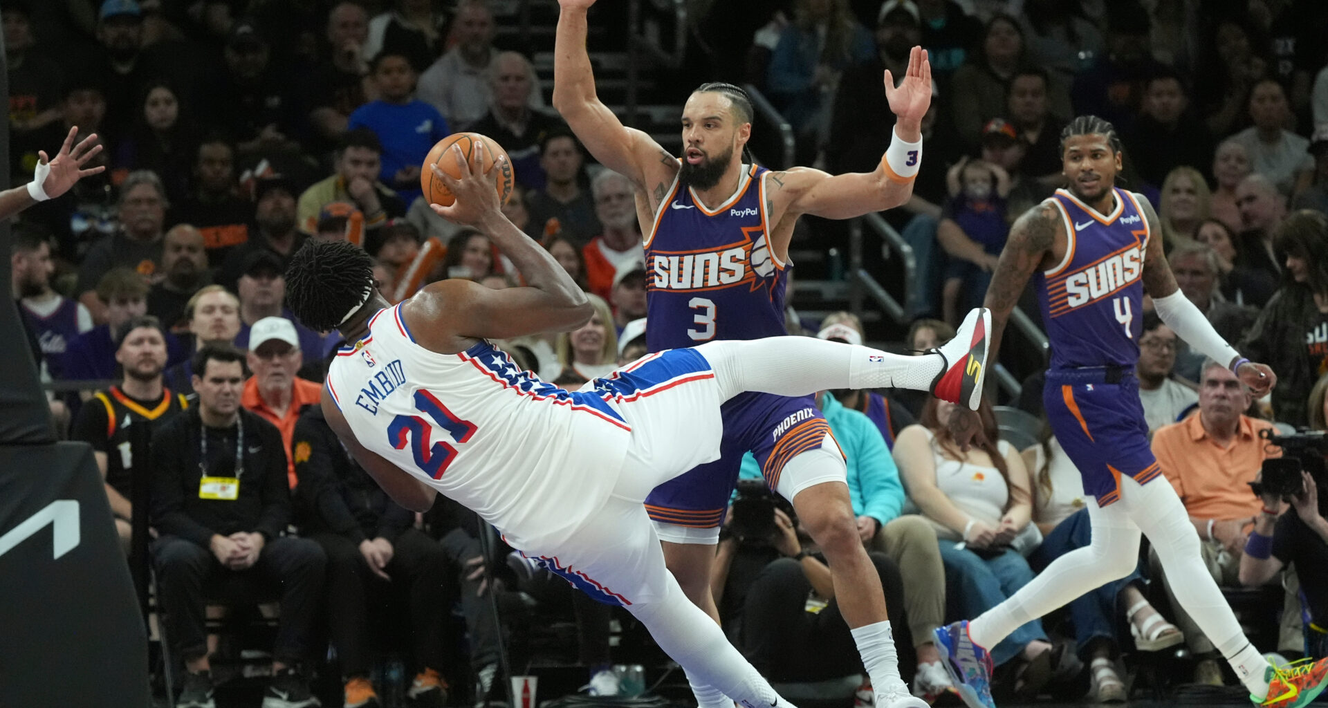 76ers star Joel Embiid sits out against Trail Blazers to rest right knee after an off day