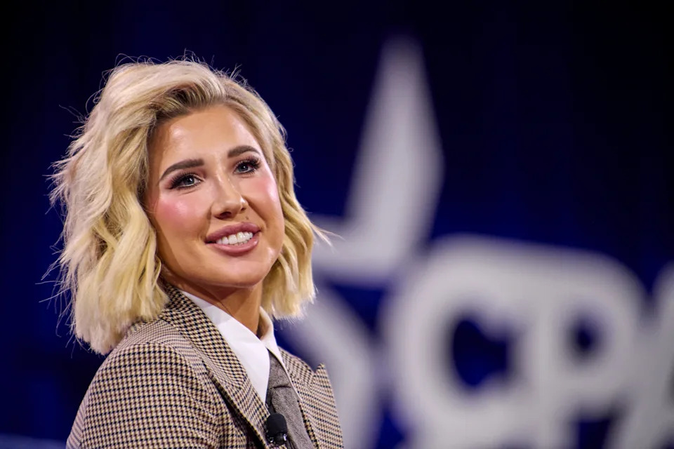 Savannah Chrisley at the annual CPAC DC conference at the Gaylord National Resort in Oxon Hill, Maryland on Feb. 22, 2025.