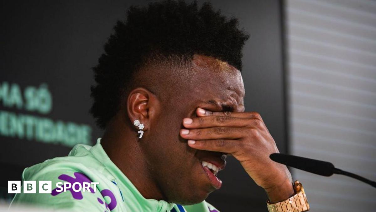Vinicius Jr cries while talking about racism