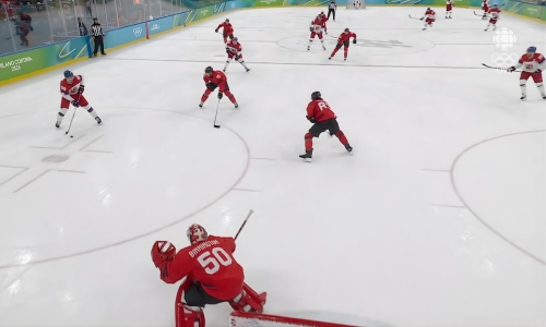 Photo of Team Canada against Czechia.