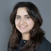 Serafina Kenny's face on a grey background