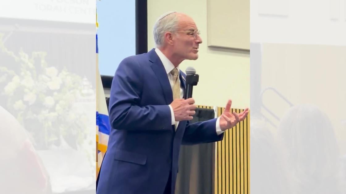 Yechiel Leiter, Israel’s ambassador to the United States, came to Tucson for the dedication of a Torah scroll in the memory of his son, Major Moshe Yedidya Leiter, killed in combat in Gaza in November