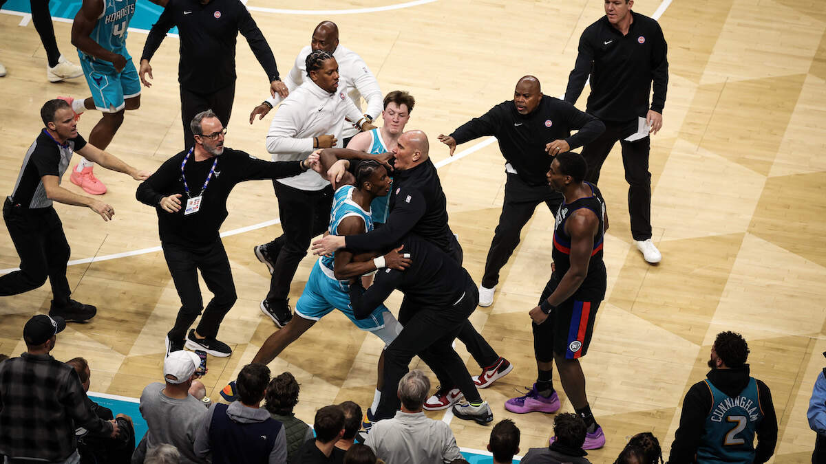 NBA Suspends Players Involved In Pistons-Hornets Brawl