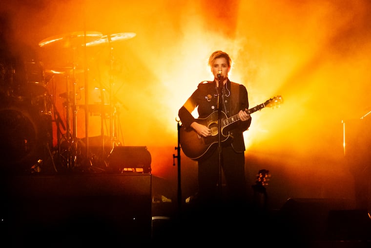 Brandi Carlile performs at Xfinity Mobile Arena in South Philadelphia on Tuesday, Feb. 10, 2026, on the first date of her "Human Tour."