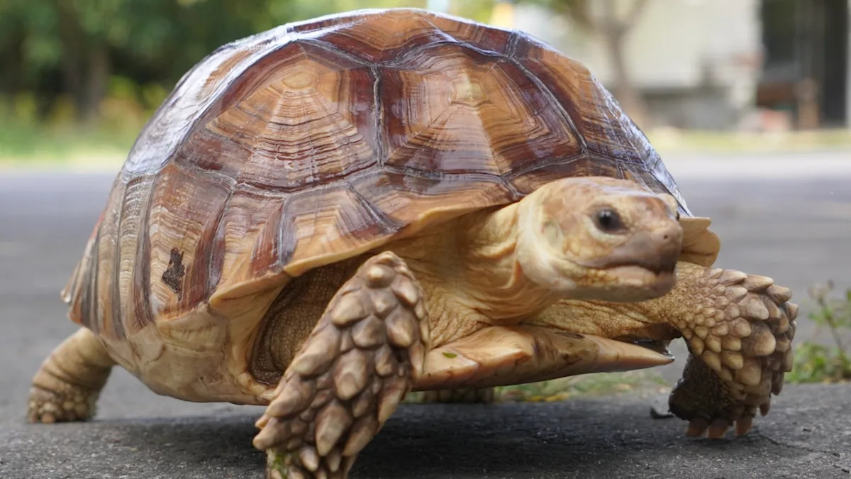 Speedy Tortoise Races to Safety After Her Enclosure Catches on Fire