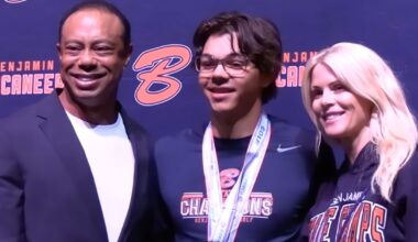 Tiger Woods & Elin Nordegren Reunite to Celebrate Son Charlie’s Golf Championship