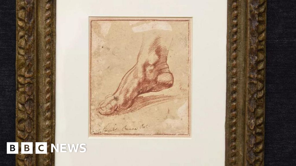 Newly discovered Michelangelo foot sketch sells for £16.9m - BBC