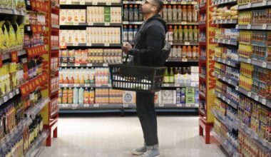 A customer shops in a new small format No Frills grocery store that the grocery chain is testing, in Toronto, Thursday, May 30, 2024. THE CANADIAN PRESS/Chris Young