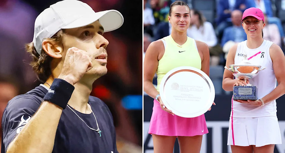 Alex de Minaur, Aryna Sabalenka and Iga Swiatek.